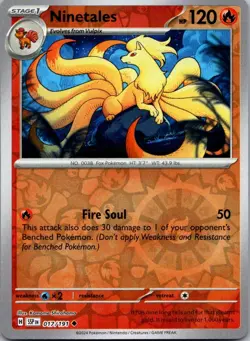 Ninetales 017/191 Uncommon Surging Sparks Pokemon Reverse Holo Near Mint - Image 1