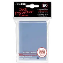 ULTRA PRO Deck Protector Sleeves Small 60ct 62 x 89 Clear Yugioh - Image 1
