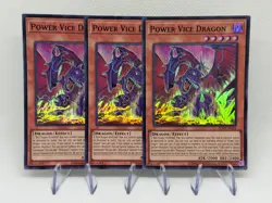 Power Vice Dragon x3 BLZD-AE002 Playset Super Rare AE NM YuGiOh - Image 1