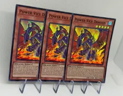 Power Vice Dragon x3 BLZD-AE002 Playset Super Rare AE NM YuGiOh - Image 2