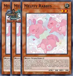 Yugioh! 3x Melffy Rabbys CORI-EN021 Super Rare 1st Ed NM - Image 1