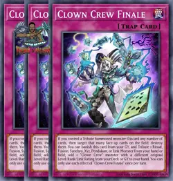 Yugioh! 3x Clown Crew Finale CORI-EN076 Common 1st Ed NM - Image 1