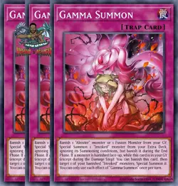 Yugioh! 3x Gamma Summon CORI-EN070 Common 1st Ed NM - Image 1