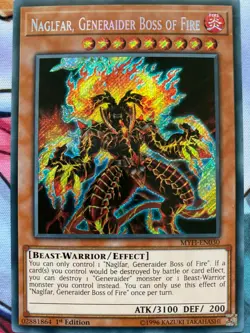 Yugioh Naglfar,Generaider Boss of Fire MYFI-EN030 Secret Rare NM x3 {Play Set} - Image 1