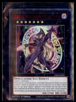 Yu-Gi-Oh Ebon Illusion Magicia LDS3-EN091 Foil 1st Edition - Image 1