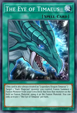 Yugioh RA04-EN192 - The Eye of Timaeus - Platinum Secret Rare - Image 1