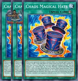 Yugioh! 3x Chaos Magical Hats CORI-EN046 Super Rare 1st Ed NM - Image 1