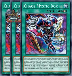 Yugioh! 3x Chaos Mystic Box CORI-EN045 Common 1st Ed NM - Image 1