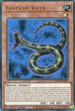 yugioh Toxische Viper BLGG-DE030 Ultra Rare 1Auflage DEUTSCH - Image 1