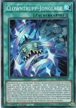 yugioh 1x Clowntrupp-Jonglage BLZD-DE061 SUPER RARE DEUTSCH - Image 1