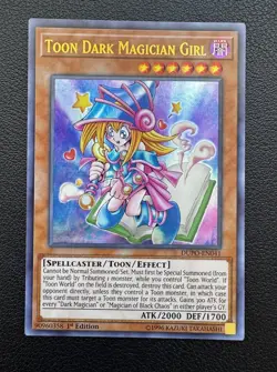 TOON DARK MAGICIAN GIRL (DUPO-EN041) ULTRA RARE 1ST EDITION Yugioh - Holo NM - Image 2