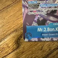 Mr. 2 Bon Kurei (Bentham) OP16-055 Rare Alternate Art Holo Full Art — One Piece - Image 5