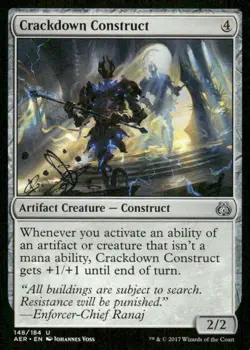 Crackdown Construct 148/184 Aether Revolt MTG Magic the gathering card - Image 1