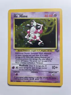 Mr. Mime Jungle Holo Rare 6/64 Unlimited Pokemon TCG Card - Image 1