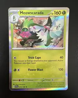 Pokemon TCG Meowscarada 015/198 SV01 Holo Rare - Image 1