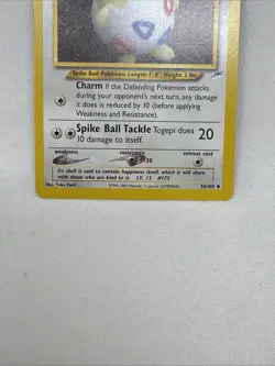 Vintage Pokemon TCG - Togepi 56/105 - Neo Destiny - Image 3