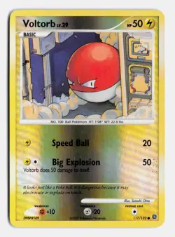 Voltorb Secret Wonders #117/132 LP Pokemon TCG Common - Image 1
