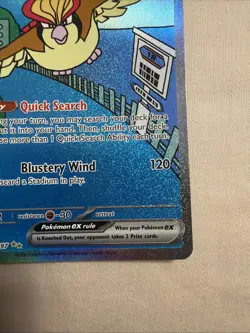 Pidgeot ex 225/197 SIR Special Illustration Rare Pokemon Obsidian Flames NM - B - Image 4