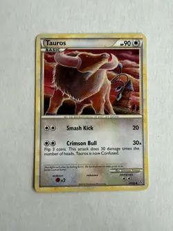 2010 Pokemon TCG Unleashed Tauros Uncommon 41/95 LP - Image 1
