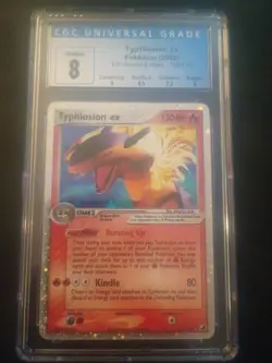Typlosion EX 2005 Pokemon Holo Rare Unseen Forces CGC 8 - Image 1
