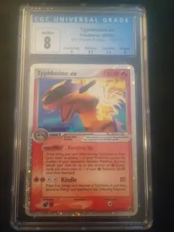 Typlosion EX 2005 Pokemon Holo Rare Unseen Forces CGC 8 - Image 2