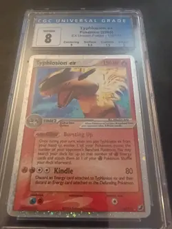 Typlosion EX 2005 Pokemon Holo Rare Unseen Forces CGC 8 - Image 3