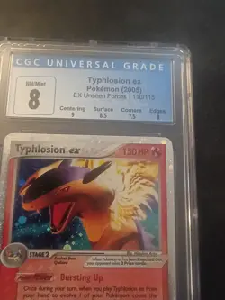 Typlosion EX 2005 Pokemon Holo Rare Unseen Forces CGC 8 - Image 4