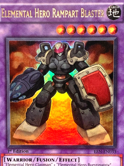yugioh Elemental Hero Rampart Blaster EEN-EN033 1st Edition Ultra rare Near Mint - Image 4