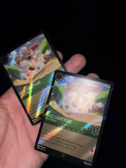 Disney Lorcana Buzz Lightyear 57/P3 Foil Holo Hero Card Lot of 2 English - Image 1