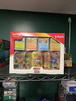 3X- POKEMON TCG SCARLET & VIOLET 151 COSTCO MINI TIN 5 PACK FACTORY SEALED BOX - Image 1