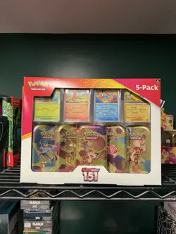 3X- POKEMON TCG SCARLET & VIOLET 151 COSTCO MINI TIN 5 PACK FACTORY SEALED BOX - Image 2