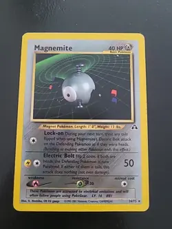Magnemite - 26/75 - Pokemon Neo Discovery Unlimited Rare Card WOTC Vintage LP - Image 1