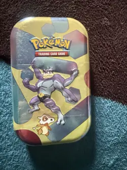 Pokemon TCG Scarlet & Violet 151 Mini Tin– Machamp / Cubone Art – Factory Sealed - Image 1