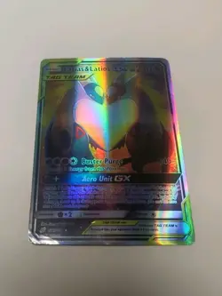 Pokemon TCG Tag Team Latias & Latios GX Full Art Card (DMG) - Image 1