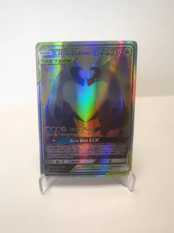 Pokemon TCG Tag Team Latias & Latios GX Full Art Card (DMG) - Image 3