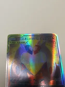 Pokemon TCG Tag Team Latias & Latios GX Full Art Card (DMG) - Image 4