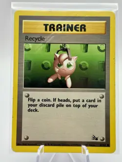 Recycle 61/62 Fossil Pokemon Card TCG Trainer - WOTC - Image 1