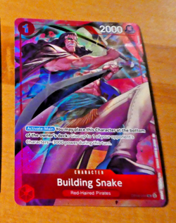 ONE PIECE ENGLISH CARD GAME HOLO CARTE Building Snake OP09-008 ALT EN NM - Image 1