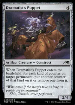 Dramatist's Puppet 244/302 Kamigawa: Neon Dynasty MTG Magic the gathering card - Image 1