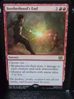 Brotherhood's End 128 Rare The Brothers' War Magic: The Gathering Lightly Played - Image 1