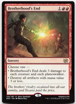 Brotherhood's End 128 Near Mint The Brothers' War Rare Magic: The Gathering - Image 1
