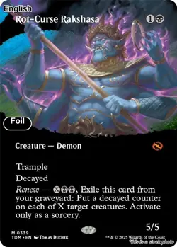 Rot-Curse Rakshasa (Borderless) EN [TDM - 339] - NM [Foil] TCG MTG - Image 1