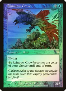 Invasion MTG FOIL Rainbow Crow Magic - Image 1
