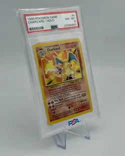 PSA 8 NM-MT 1999 Charizard Base Set Unlimited Holo Pokemon Card 4/102 🔥 - Image 3