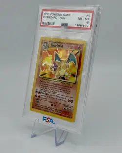 PSA 8 NM-MT 1999 Charizard Base Set Unlimited Holo Pokemon Card 4/102 🔥 - Image 4
