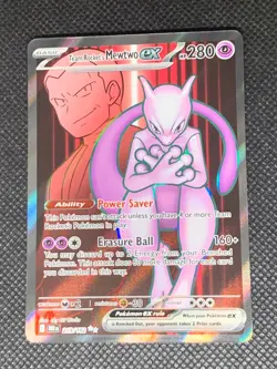 Team Rocket's Mewtwo ex 213/182 - Destined Rivals Pokemon Card - NM - Image 1