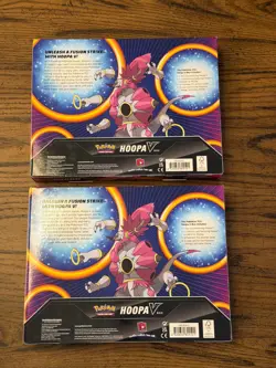 Lot of 2 - Pokemon TCG Hoopa V Collection Box - Evolving Skies & Fusion Strike - Image 2