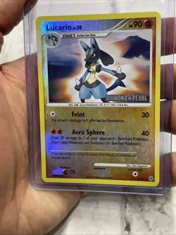Pokemon Diamond & Pearl Lucario Reverse Holo Stamped 6/130 Pokemon Card LP+ 2007 - Image 1