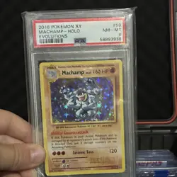 The Pokemon Company 2016 Pokemon TCG Evolutions Machamp 59/108 Holo Rare PSA 8 - Image 1