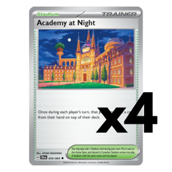 4x Academy at Night - 054/064 - SV: Shrouded Fable (SFA) Pokemon Playset x4 - Image 1